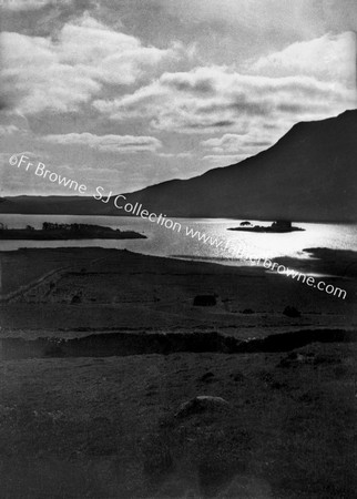 TWO EFFECT VIEWS OF CAISLEAN NA KIRCHE ON LAKE CORRIB